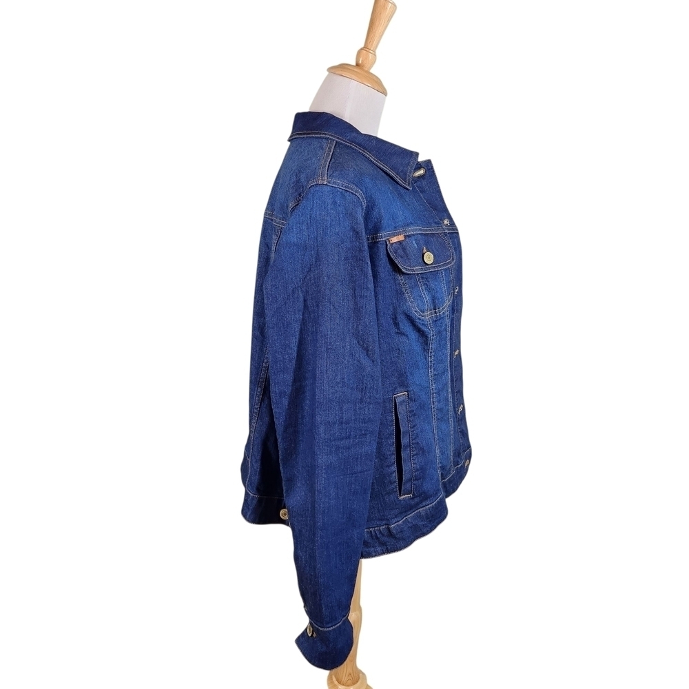 Isaac Mizrahi Jacket Classic Blue Jean Jacket, Sz 20W - Picture 3 of 13